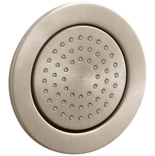 WaterTile Round Body Spray with Masterclean Spray Nozzle in Vibrant Brushed Bronze