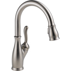 Leland Pull Down Sprayer Kitchen Sink Faucet, Single Handle Kitchen Faucet in Spotshield Stainless | product photo