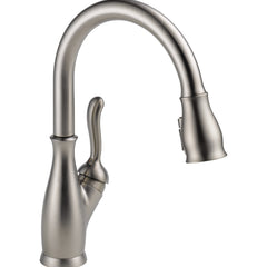 Leland Pull Down Sprayer Kitchen Sink Faucet, Single Handle Kitchen Faucet in Spotshield Stainless | product photo
