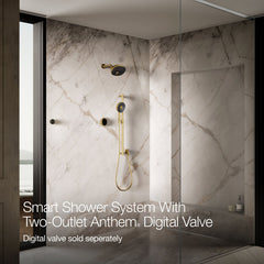 Anthem Duo Two-Outlet Shower Digital Control in Brushed Brass | product photo