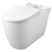 Essence Right Height Elongated Toilet Bowl with Seat in Alpine White