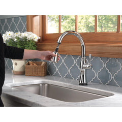 Cassidy Touch Kitchen Faucet Chrome, Chrome Kitchen Faucets with Pull Down Sprayer, Kitchen Sink Faucet, Touch Faucet, Touch2O Technology, Lumicoat Chrome | product photo