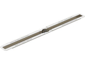 Linear Grid Shower Drain in Silver