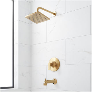 Berwyn Pressure Balance Tub and Shower System Brushed Gold