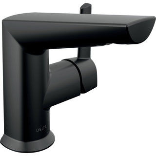 Galeon Single Hole Bathroom Faucet with Drain Assembly in Matte Black