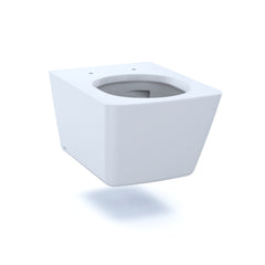 Dual-Flush Square Wall Hung Toilet with High Efficiency Flush in Cotton White | product photo