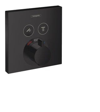 ShowerSelect 1-Handle 6-Inch Wide, Temperature Memory, Thermostatic Valve Trim Only, with Diverter in Matte Black