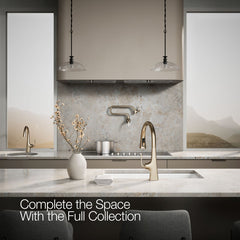 Kohler Graze Pull-Down Single Handle Kitchen Faucet With Three-Function Sprayhead With Accessories | product photo