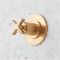 Vassor Pressure Balance Shower System with Hand Shower - Brushed Gold | product photo