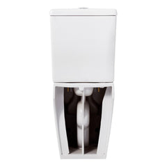 Grayvik 1.28 GPF Two Piece Elongated Toilet in White/Polished Chrome | product photo