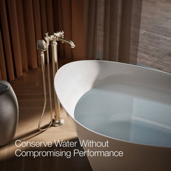 Artifacts Two Handle Floor Mounted Clawfoot Tub Faucet in Brushed Bronze | product photo