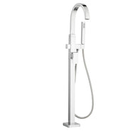 Times Square 1 Handle Freestanding Tub Filler with Hand Shower in Polished Chrome