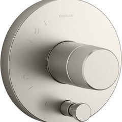 Kohler Components Rite-Temp Shower Valve Trim with Diverter and Oyl Handle in Vibrant Brushed Nickel | product photo