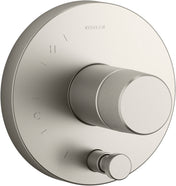 Components Rite-Temp Shower Valve Trim with Diverter and Oyl Handle in Vibrant Brushed Nickel