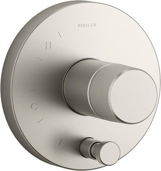 Components Rite-Temp Shower Valve Trim with Diverter and Oyl Handle in Vibrant Brushed Nickel