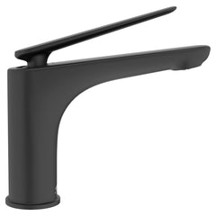 Single-handle Bathroom Faucet with Drain Assembly in Black | product photo