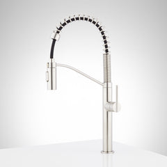 Eiler Single Handle Pull Down Kitchen Faucet in Stainless Steel | product photo