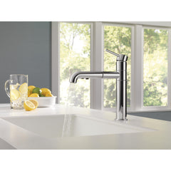 Trinsic Pull Out Sprayer Kitchen Sink Faucet, Single Handle Kitchen Faucet in Chrome | product photo