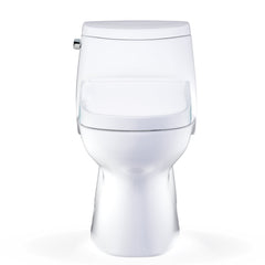 WASHLET+® Carlyle® II One-Piece Elongated 1.28 GPF Toilet and WASHLET+® S5 Bidet Seat, Cotton White - MW6143446CEFG#01 | product photo