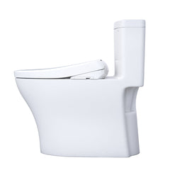 Aquia® IV 1.28 GPF Elongated Floor Mounted One-Piece Toilet (Seat Included) in Cotton | product photo