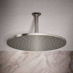 Contemporary Round 14" Rainhead with Katalyst Air-Induction Spray, 2.5 Gpm in Vibrant Polished Nickel | product photo