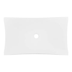 25" Violette Matte Finish Resin Vessel Sink in White | product photo
