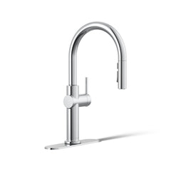 Kohler Crue Single Handle Pull Down Kitchen Faucet with Three-Function Pull Down Sprayer | product photo