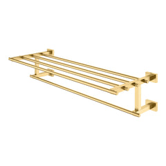 Essentials Cube Wall Mounted Towel Rack in Brushed Cool Sunrise | product photo