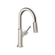 Locarno Single Handle Kitchen Faucet in Steel Optic
