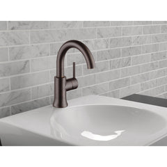 Trinsic Single Hole Bathroom Faucet with Drain Assembly, Single Handle Bathroom Sink Faucet in Venetian Bronze | product photo