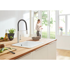 Concetto™ Pull Down Touch Single Handle Kitchen Faucet With Accessories in SuperSteel Infinity | product photo