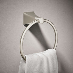 Kohler Memoirs Wall Mounted Towel Ring in Vibrant Brushed Nickel | product photo
