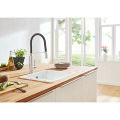 Concetto™ Pull Down Touch Single Handle Kitchen Faucet With Accessories in SuperSteel Infinity | product photo