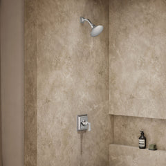 Memoirs Stately Rite-Temp Shower Valve Trim with Deco Lever Handle and 2.5 Gpm Showerhead in Polished Chrome | product photo