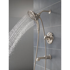 Tetra 17 Series Dual-Function Bathtub Faucet Trim, In2ition Shower Head with Handheld Spray Trim Kit in Stainless Steel | product photo