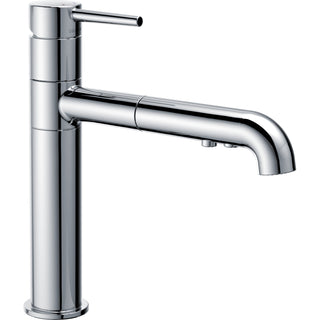 Trinsic Pull Out Sprayer Kitchen Sink Faucet, Single Handle Kitchen Faucet in Chrome