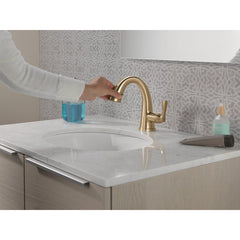 Stryke Single Hole Pull Out Sprayer Bathroom Faucet, Single Handle Bathroom Sink Faucet in Lumicoat Champagne Bronze | product photo