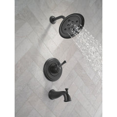 Tub and Shower Faucet Trim Kit with Monitor in Matte Black | product photo