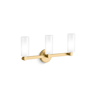 Crue Three-Light Sconce in Brushed Brass