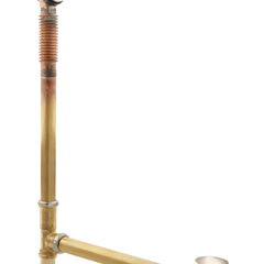 Kohler Clearflo Brass Toe Tap 1.5" Leg Tub Drain with Overflow in Vibrant Brushed Bronze | product photo