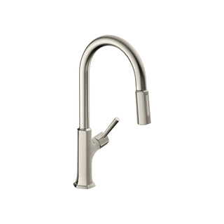 Locarno Single Handle Kitchen Faucet in Stainless Steel Optic