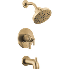 Saylor 17 Series Gold Tub and Shower Faucet Trim Kit with H2Okinetic Shower Head (Valve Not Included) | product photo