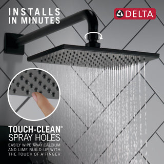 Vero Single-Spray Shower Head, Square Shower Head in Matte Black