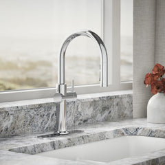Kohler Crue Touchless Pull-Down Kitchen Sink Faucet with Voice Activation and Three-Function Sprayhead in Polished Chrome | product photo