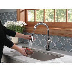 Cassidy Touch Kitchen Faucet Chrome, Chrome Kitchen Faucets with Pull Down Sprayer, Kitchen Sink Faucet, Touch Faucet, Touch2O Technology, Lumicoat Chrome | product photo