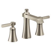 Flara 8 Inch Widespread 2-Handle High-Arc Bathroom Faucet, Valve Included in Brushed Nickel