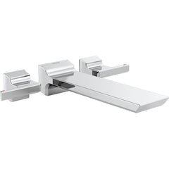 Pivotal Double Handle Wall Mounted Roman Tub Faucet in Lumicoat Chrome | product photo
