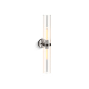 Purist Two-Light Sconce in Titanium