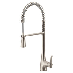 Sinema Pre-Rinse High Arc Spring Pull Down Single Handle Kitchen Faucet in Spot Resist Stainless | product photo