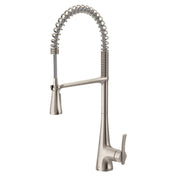 Sinema Pre-Rinse High Arc Spring Pull Down Single Handle Kitchen Faucet in Spot Resist Stainless